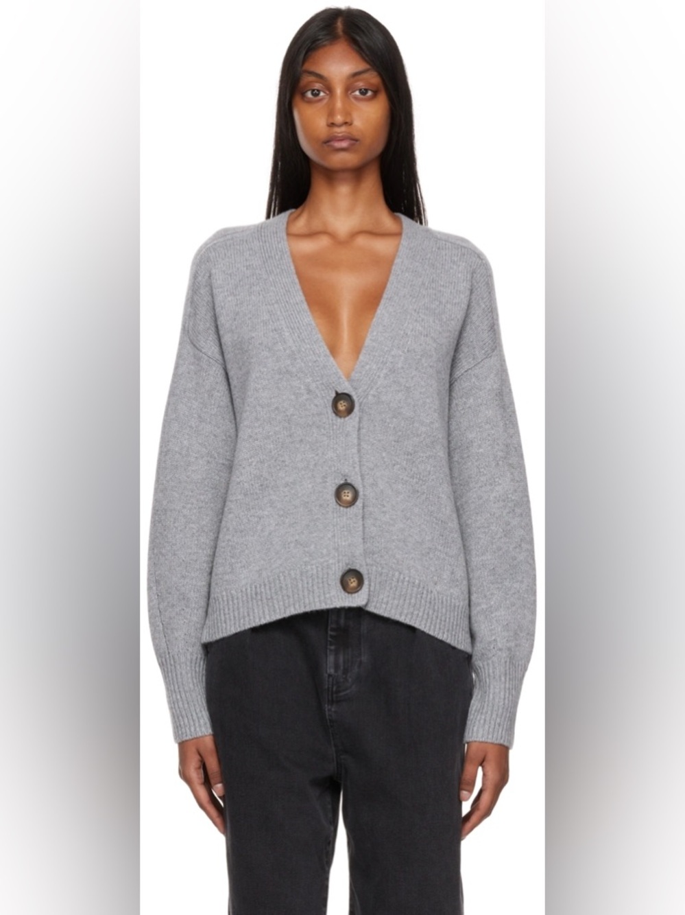 Loulou Studio Gray Zanzibar Cardigan Size Large